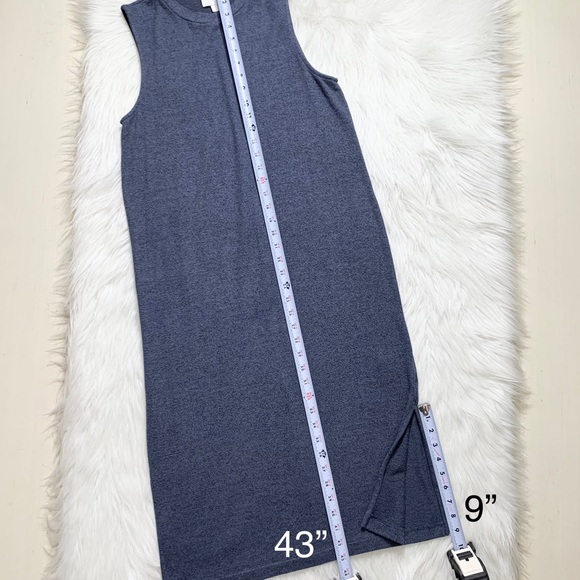 SOLD-Anthropologie Sleeveless Knit Blue Midi Dress - Picture 12 of 12